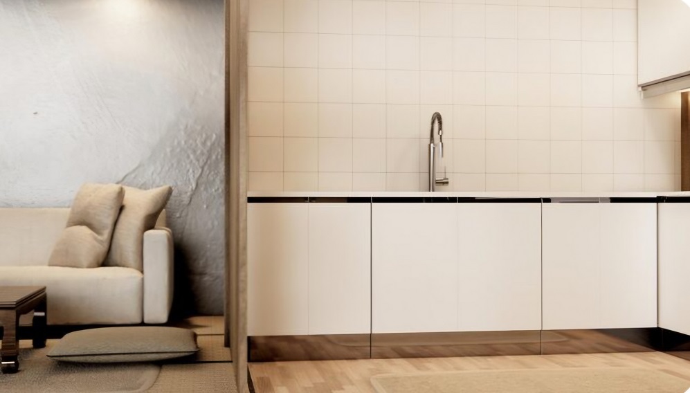 کاشی کرم ساده در سبک مینیمال